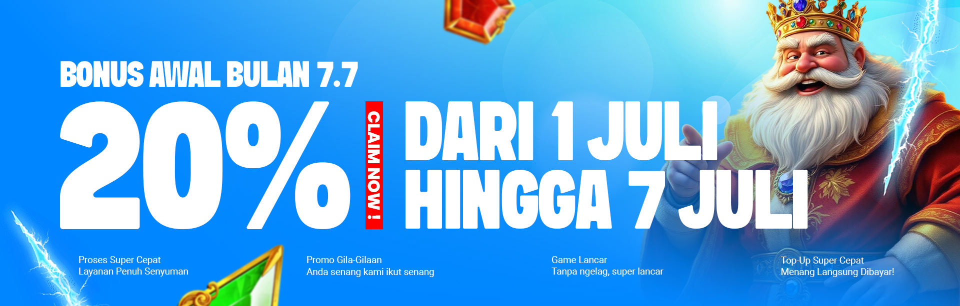BONUS AWAL AKHIR 7.7 