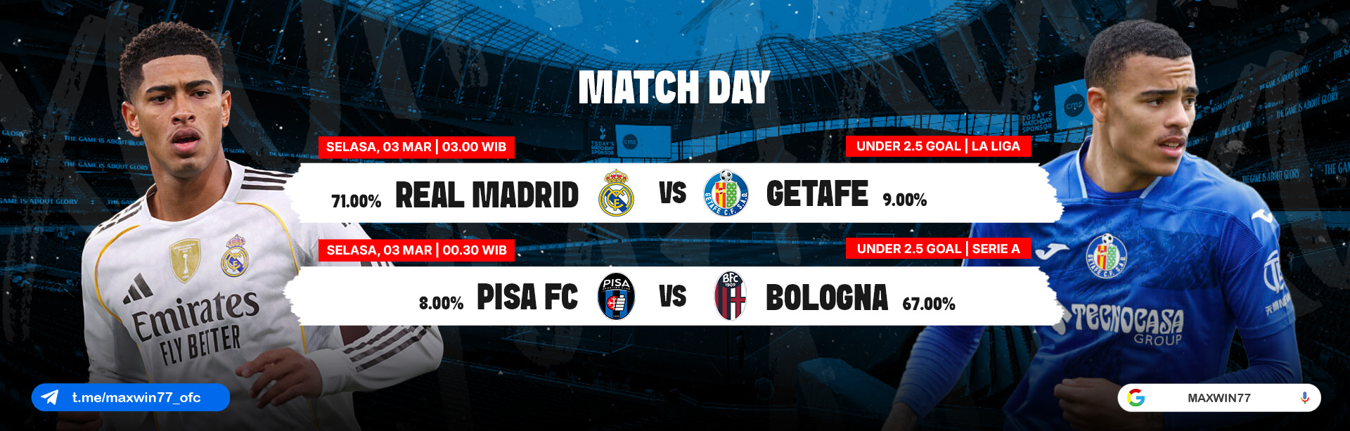 PERTANDINGAN BOLA 03 MARET 2025