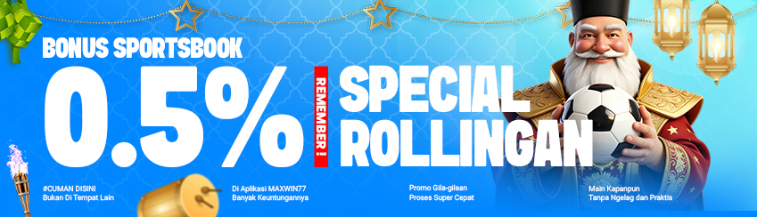 BENEFIT MEMBER KOMISI ROLLINGAN SPORTSBOOK MINGGUAN 0.5%