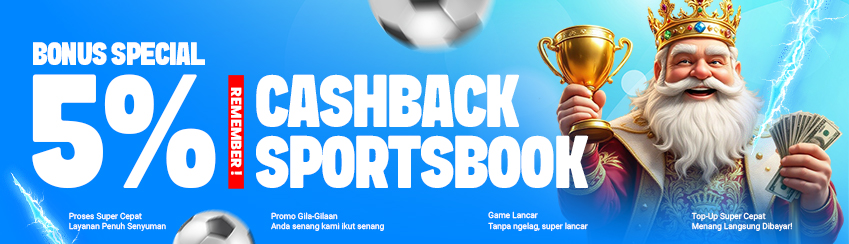 BENEFIT MEMBER KOMISI CASHBACK SPORTSBOOK MINGGUAN 5%