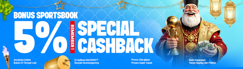 BENEFIT MEMBER KOMISI CASHBACK SPORTSBOOK MINGGUAN 5%