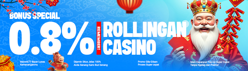 BENEFIT KOMISI ROLLINGAN CASINO MINGGUAN 0.8%