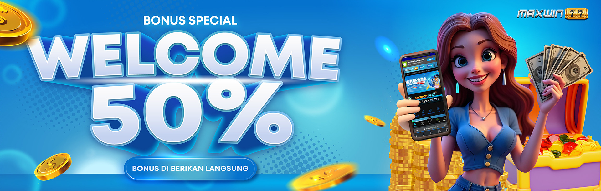 BONUS WELCOME NEW MEMBER 50%