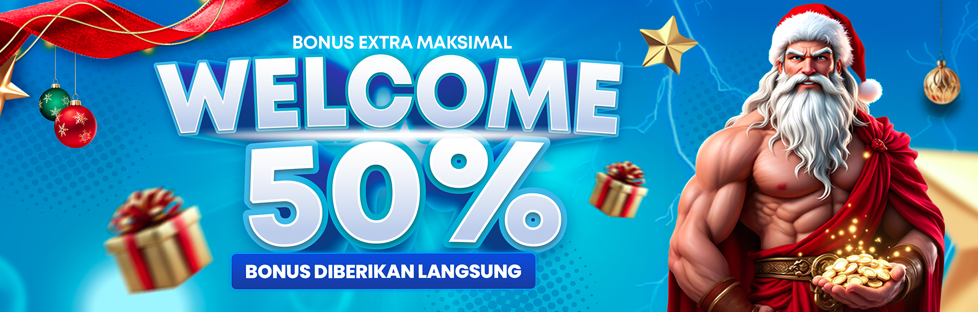 BONUS WELCOME NEW MEMBER 50%